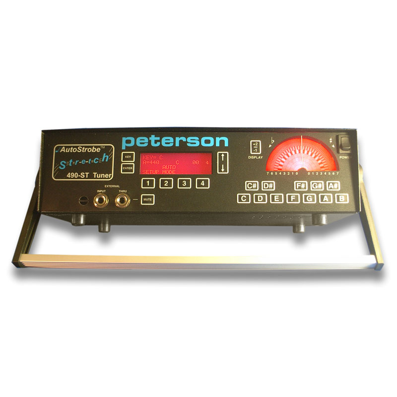 Capable of handling “stretched” interval tuning, this is the instrument technician’s most valuable tool. | Peterson Strobe Tuners