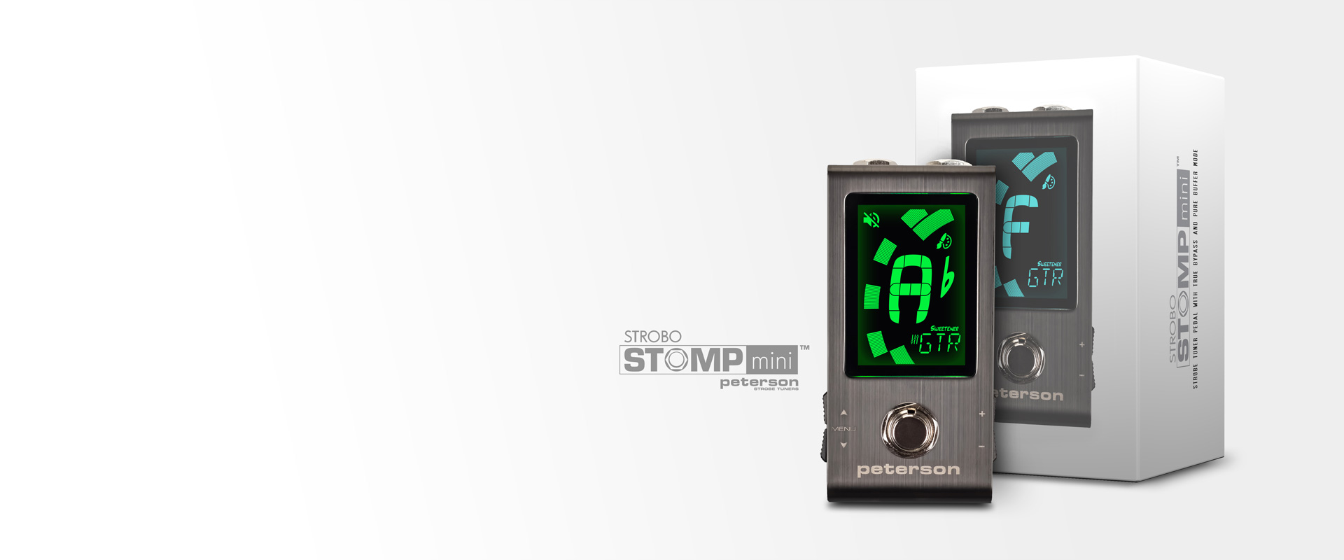 StroboStomp Mini Tuner Screen Peterson Strobe Tuners