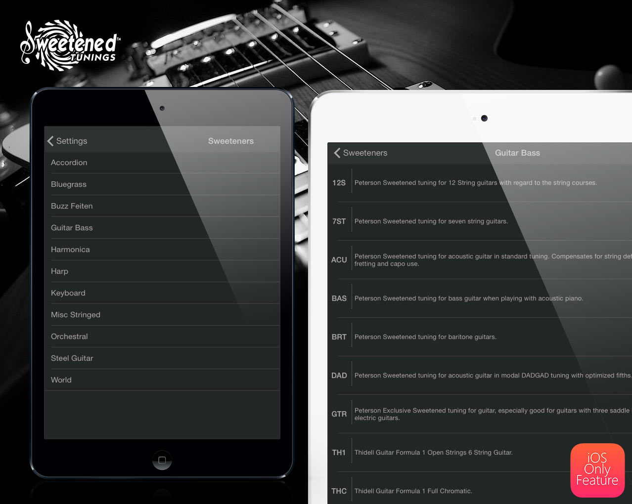 Sweetened Tunings | (iOS Only In-App Upgrade) | Peterson Strobe Tuners