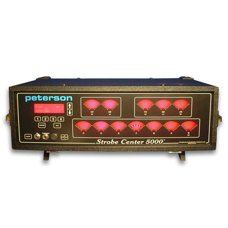 The Peterson Strobe Center 5000-II utilizes a user-intuitive layout to accurately measure each scale note with unsurpassed precision. | Peterson Strobe Tuners